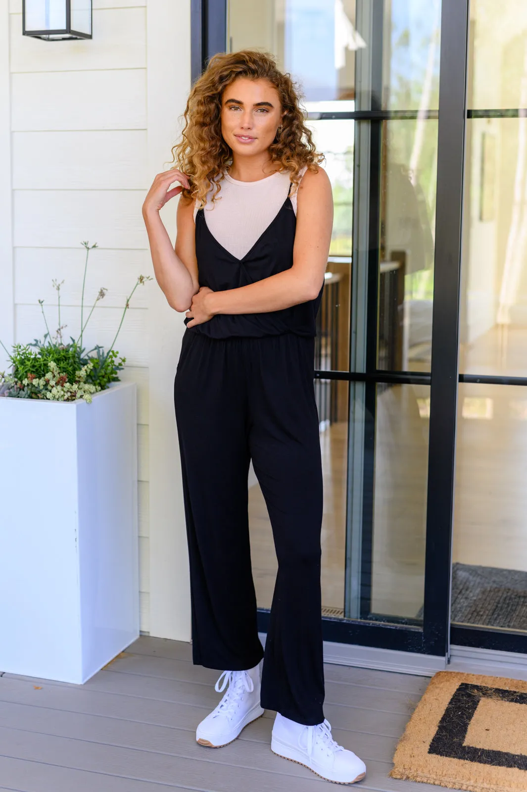 Hazel Blues® |  Completely Justified Jumpsuit in Black