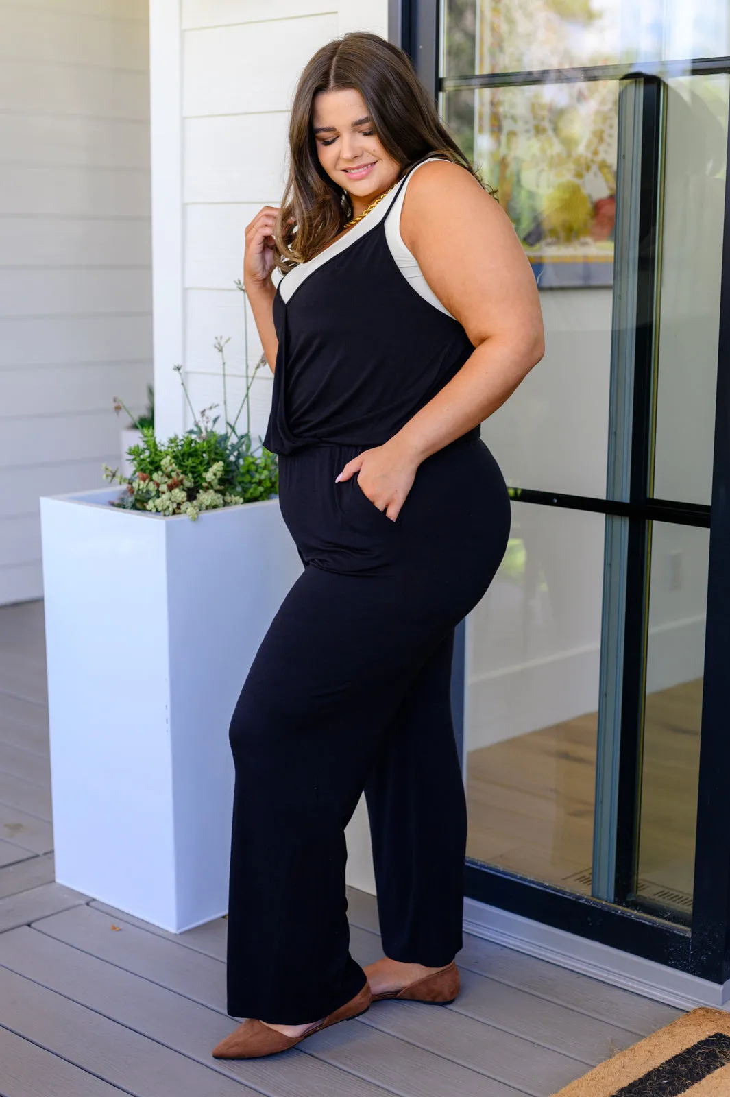 Hazel Blues® |  Completely Justified Jumpsuit in Black