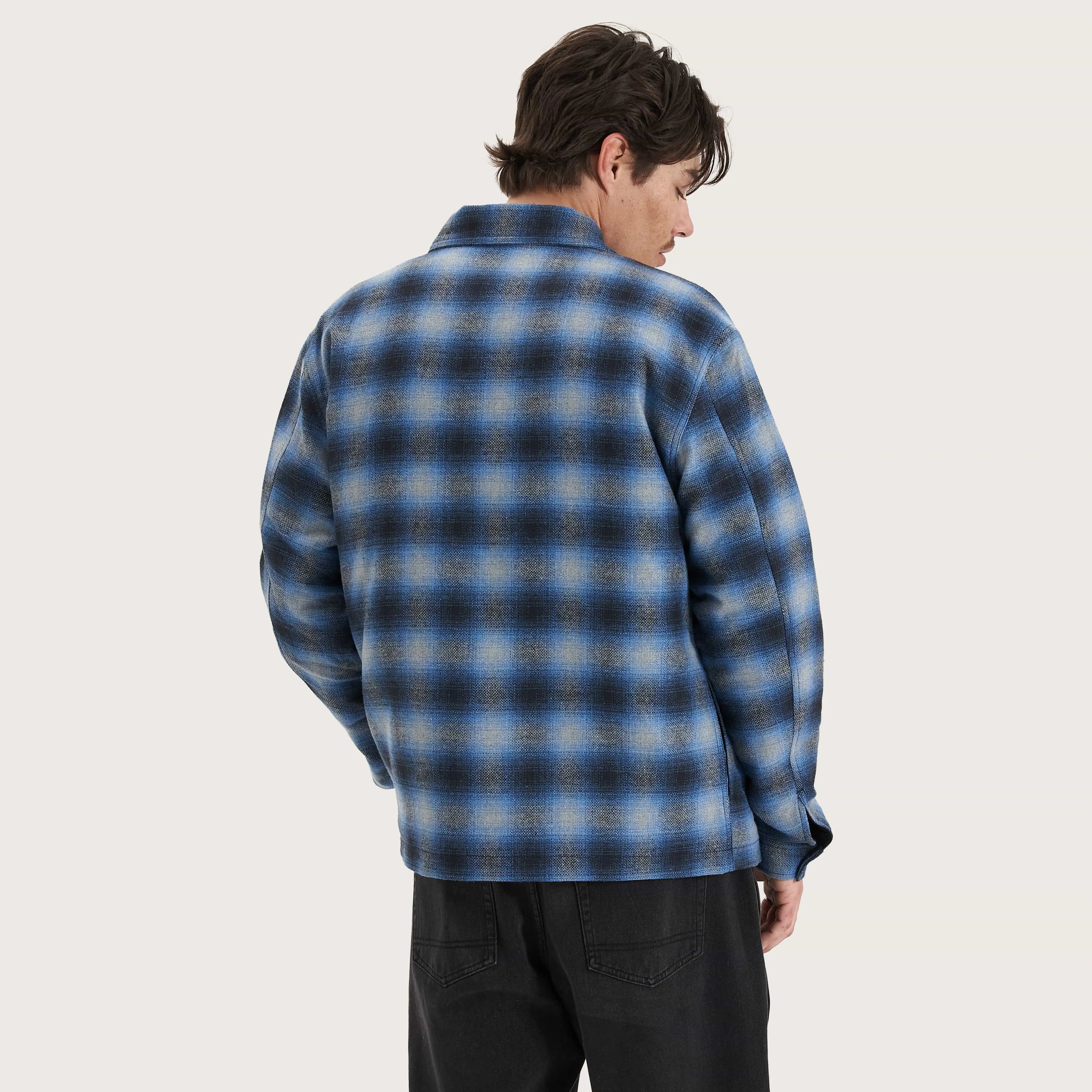 Highland Relaxed Overshirt Black/Blue Check