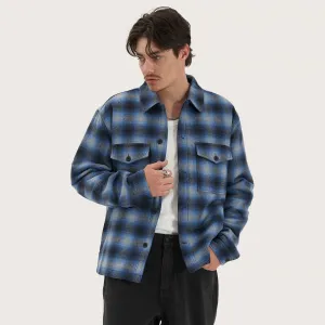 Highland Relaxed Overshirt Black/Blue Check