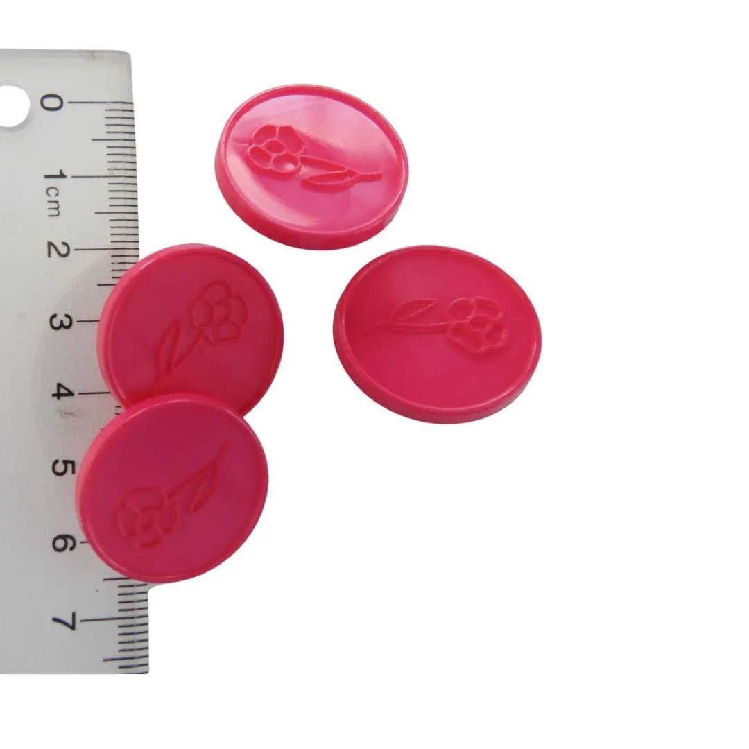 Hot pink flower pattern buttons for decorating