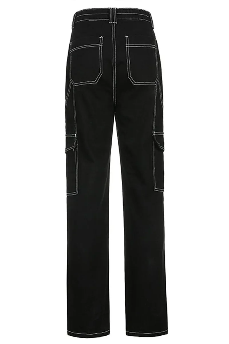 HPS1232 High-Waisted Cargo Pants