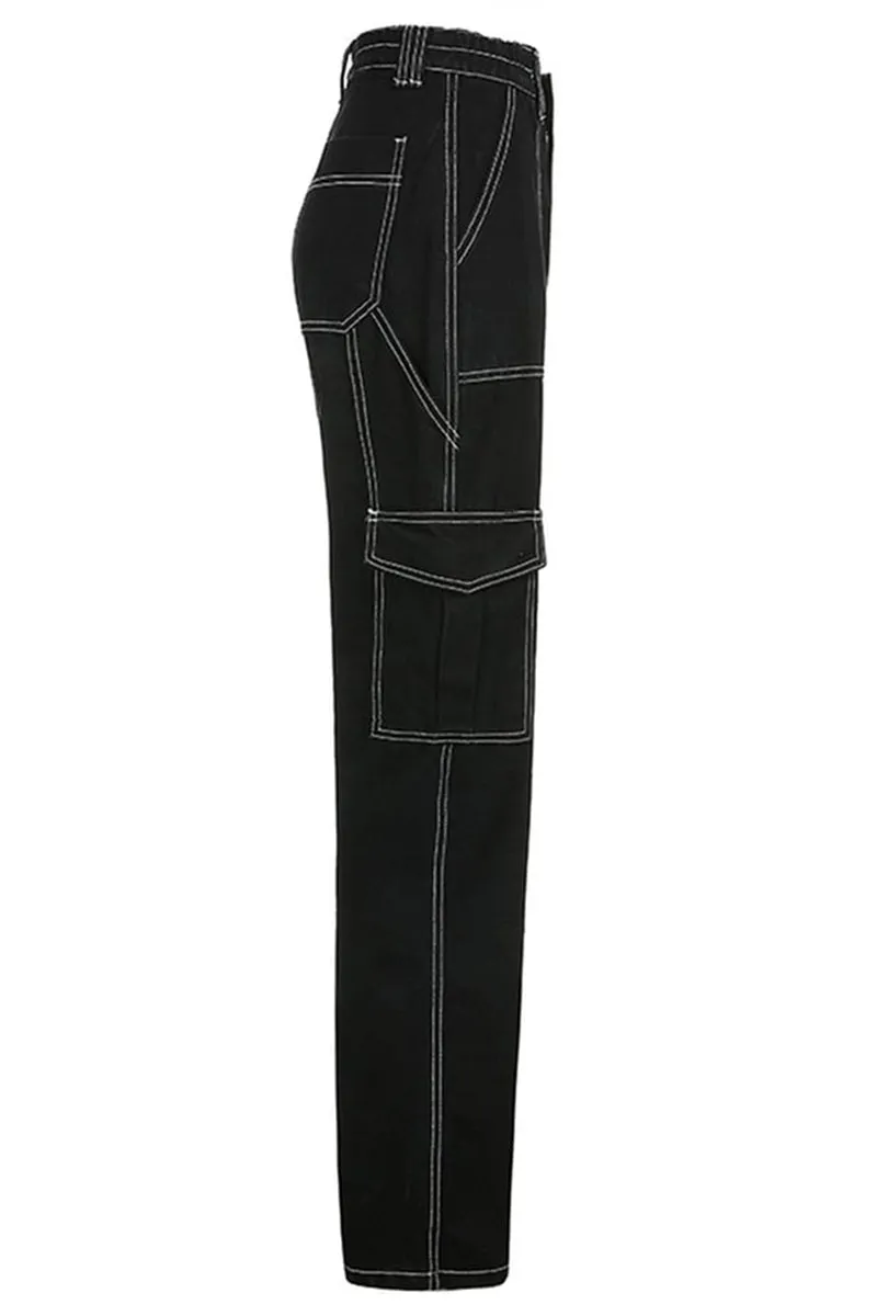 HPS1232 High-Waisted Cargo Pants