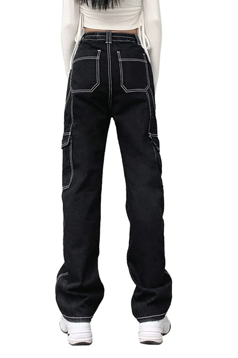 HPS1232 High-Waisted Cargo Pants
