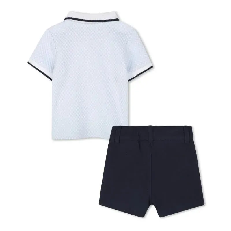 Hugo Boss Baby - Boy Set Polo & Shorts Light Blue & Navy