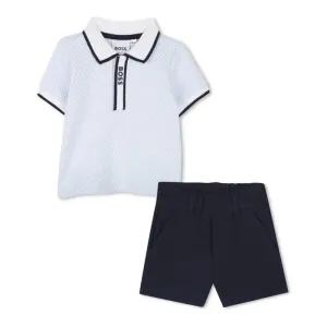 Hugo Boss Baby - Boy Set Polo & Shorts Light Blue & Navy