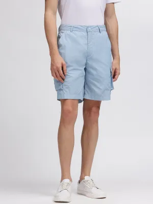 Iconic Men Blue Solid Regular Fit Shorts