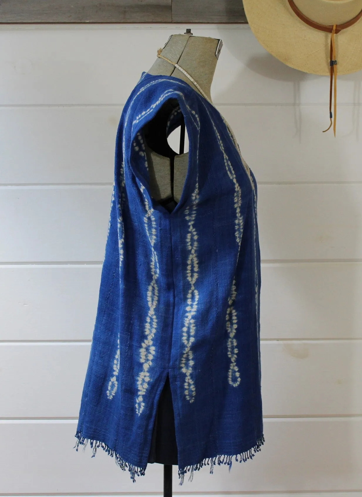Indigo Shibori Tunic