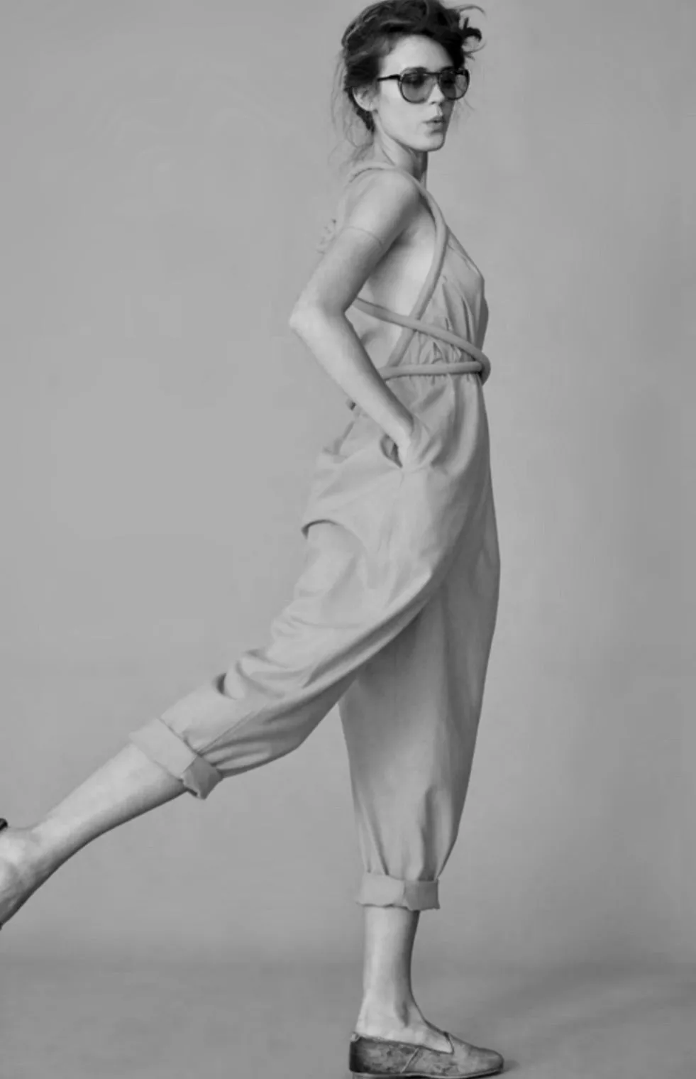 Infinite Rope Jumpsuit Hand Painted One of a Kind Violet Mauve Iridescent Moons