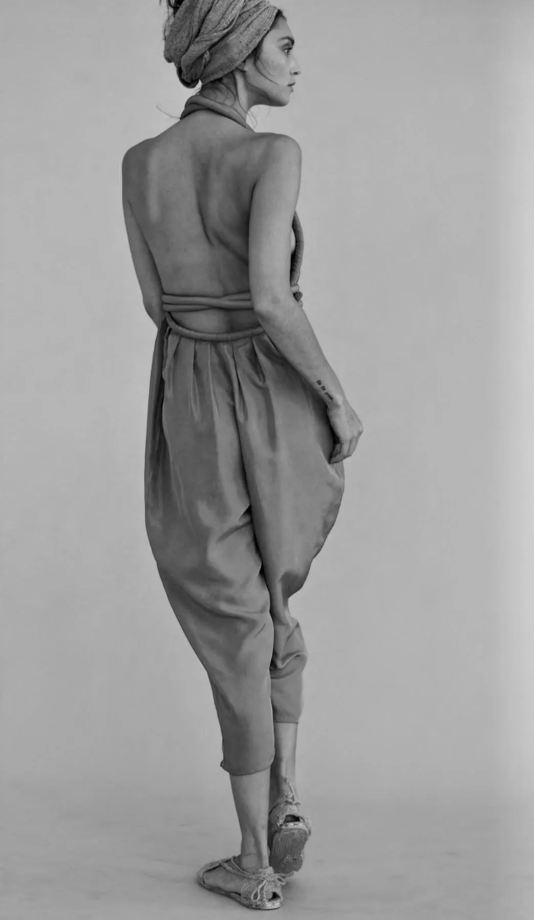 Infinite Rope Jumpsuit Hand Painted One of a Kind Violet Mauve Iridescent Moons