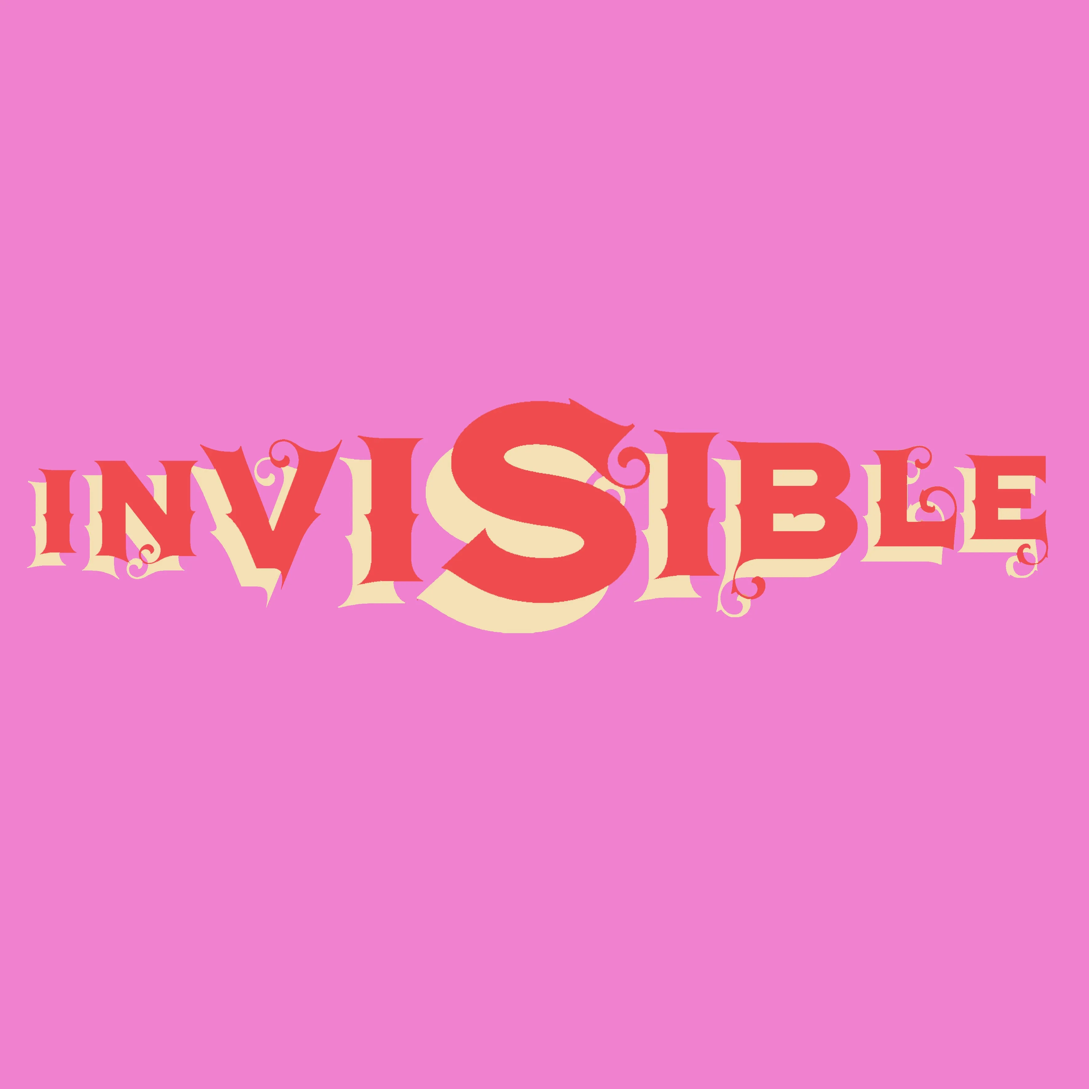 'Invisible' slogan t shirt for shining old women