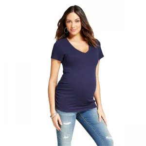 Isabel Maternity by Ingrid & Isabel Shirred V-Neck T-Shirt
