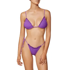 Its Now Cool Violet Rib Frill Eco Top INC160