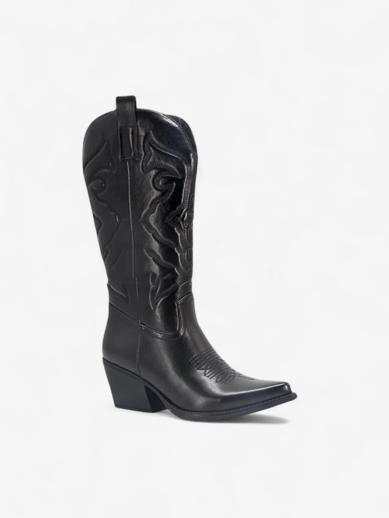 Jada | Women's Pointed Toe Western Cowboy Boots with Chunky Heel