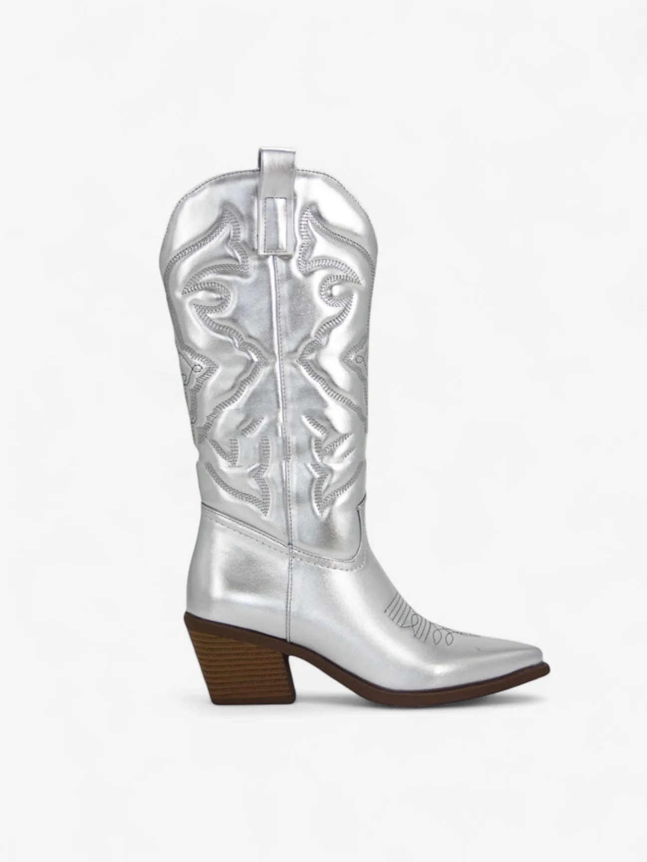 Jada | Women's Pointed Toe Western Cowboy Boots with Chunky Heel
