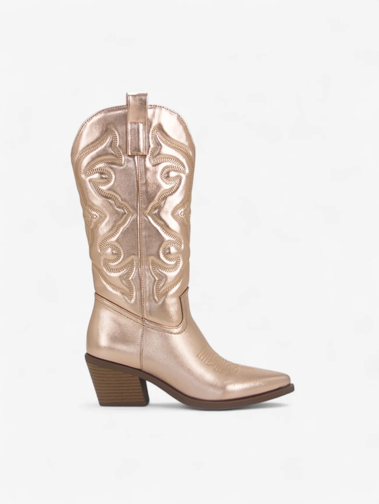 Jada | Women's Pointed Toe Western Cowboy Boots with Chunky Heel
