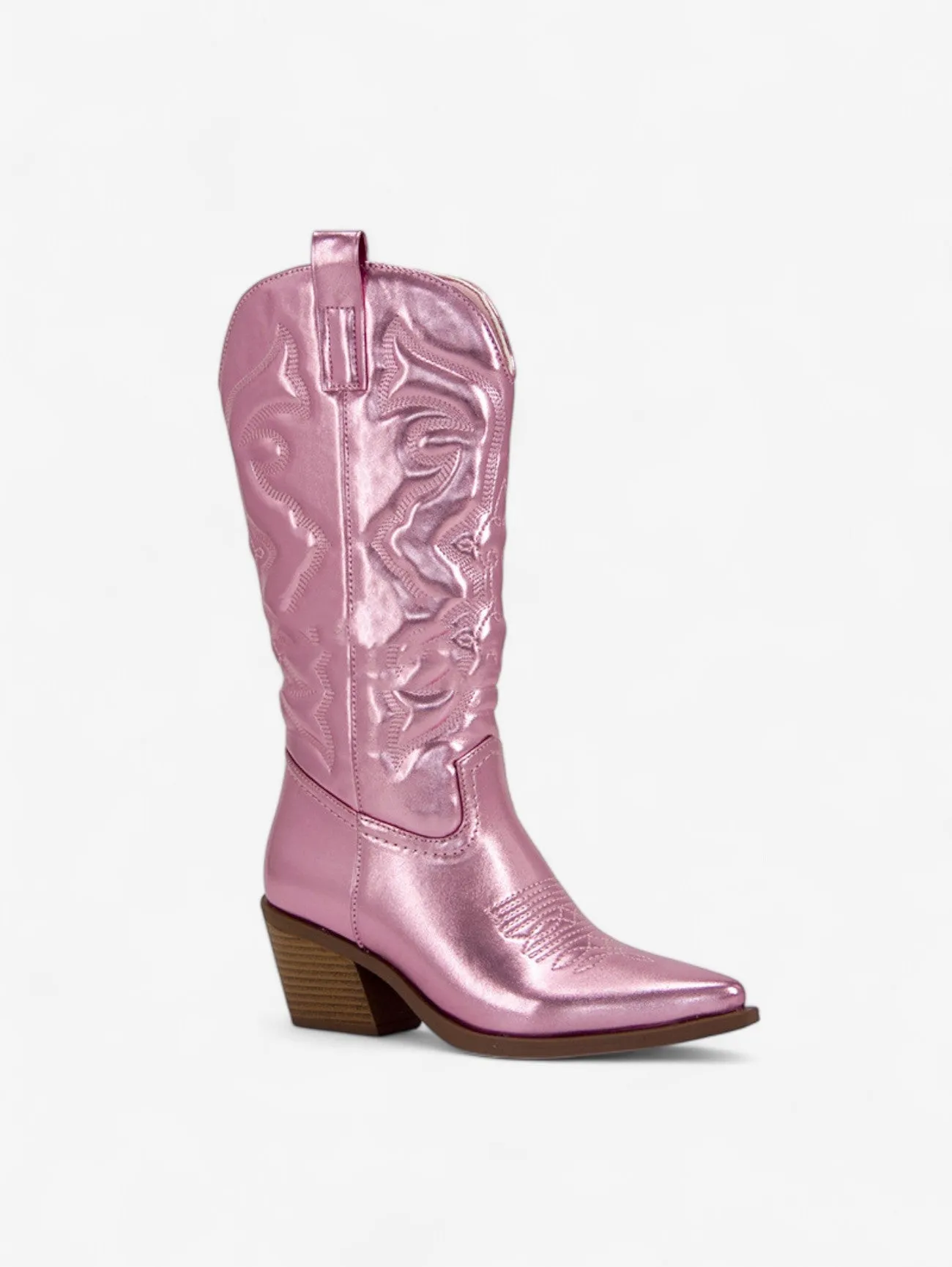 Jada | Women's Pointed Toe Western Cowboy Boots with Chunky Heel