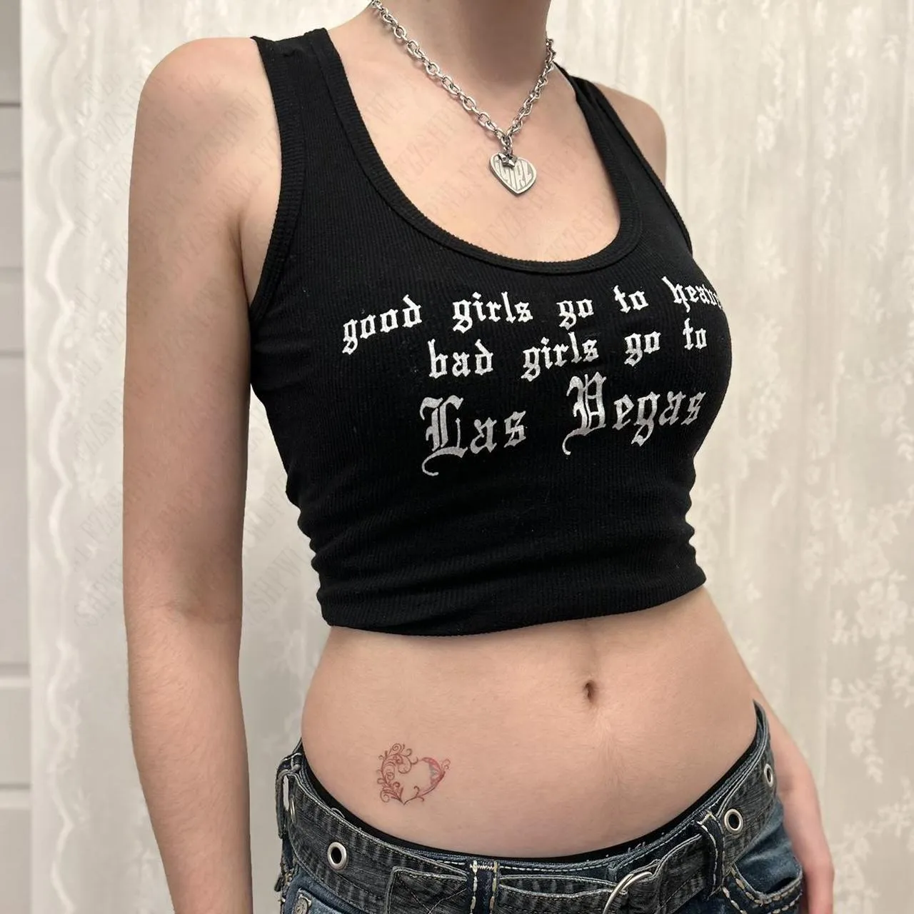 JazzHer Punk emo Y2K Camisole Print Aesthetic Crop Tops Casual Women Clothing Goth Vintage Cool Girl Singlet Fashion Harajuku Sleeveless