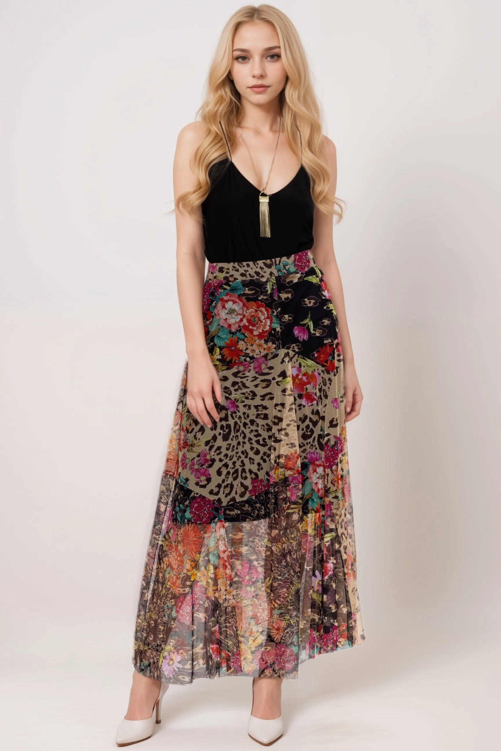 Johnny Was Biya Mazzy Patchwork Maxi Skirt B71224-8