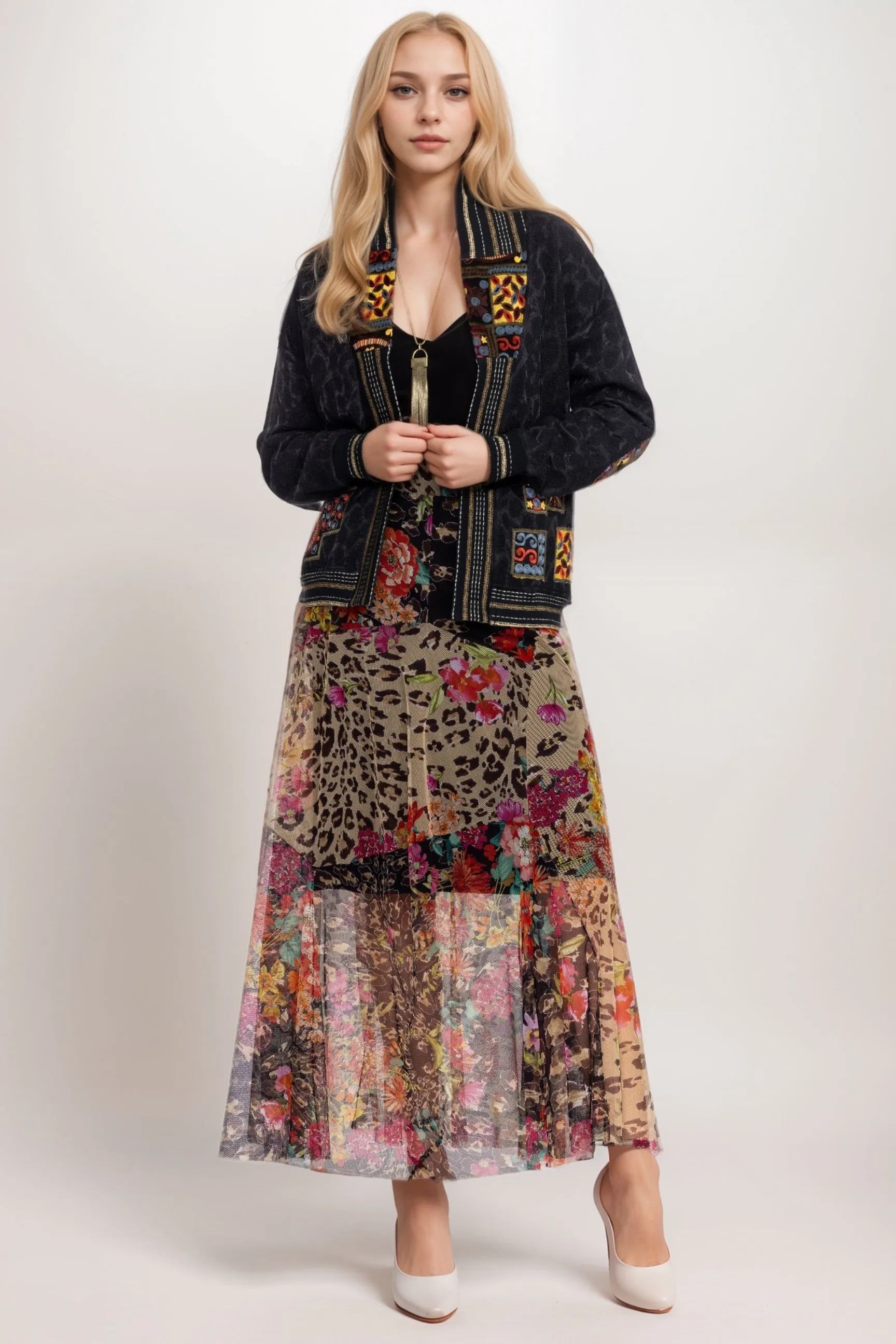 Johnny Was Biya Mazzy Patchwork Maxi Skirt B71224-8