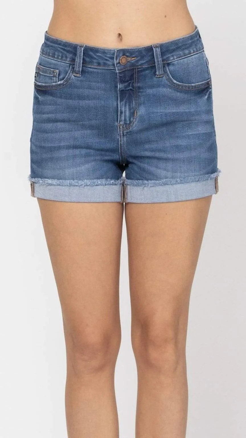 Judy Blue Rolled Cuff Denim Shorts