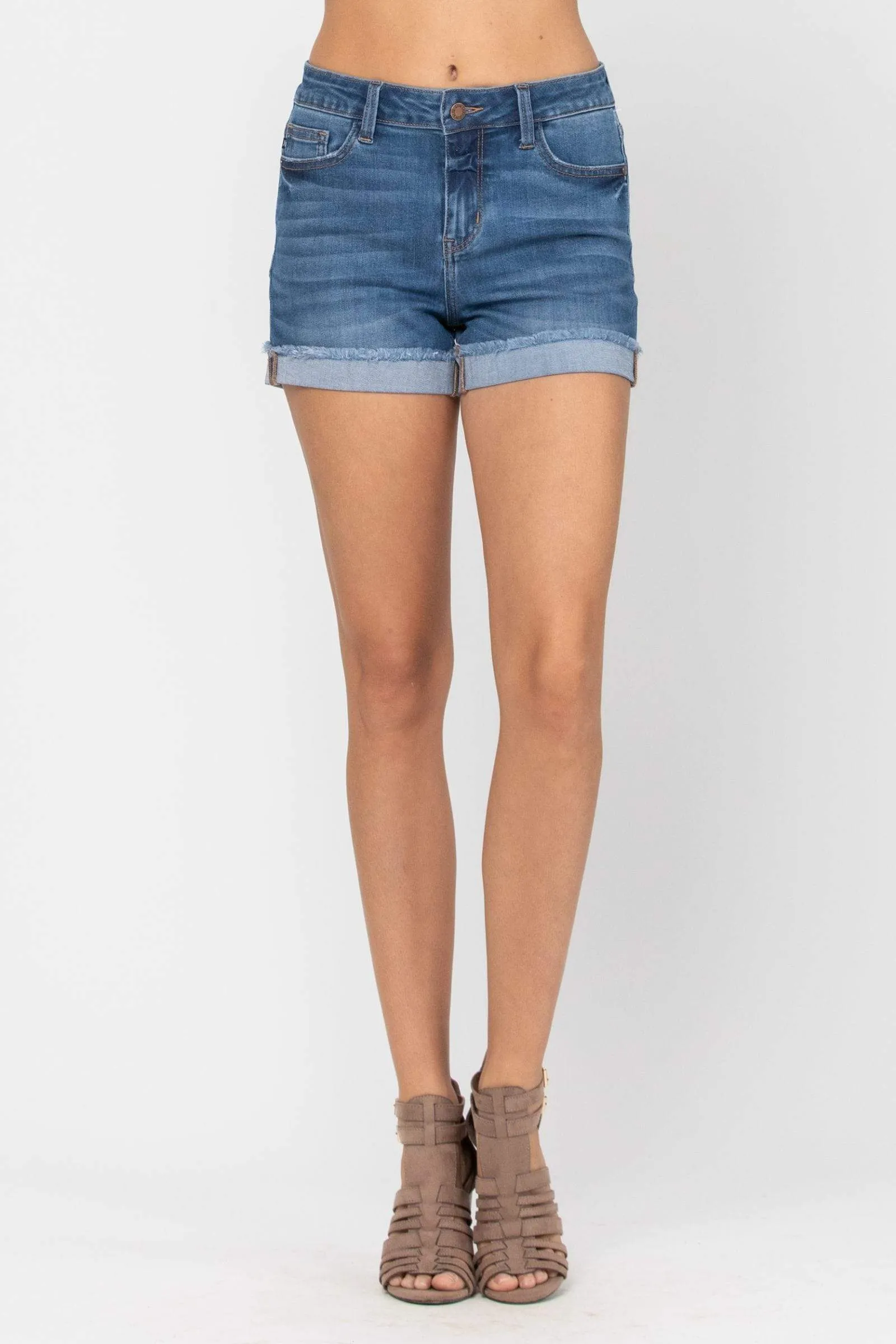Judy Blue Rolled Cuff Denim Shorts