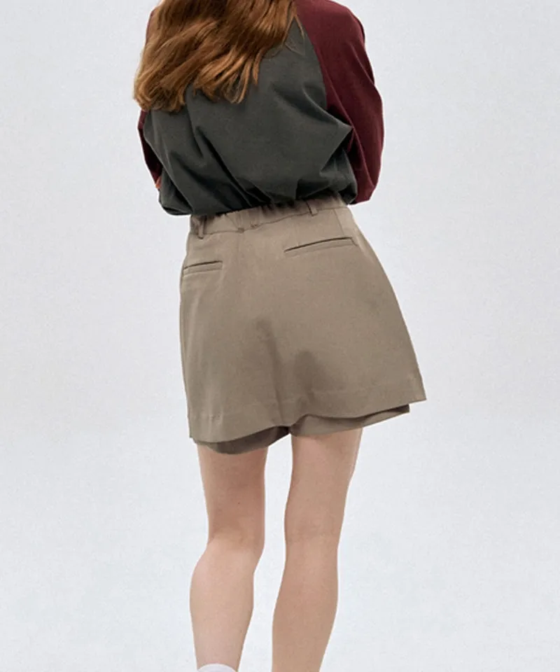 LE SONNET New Banding Swing Pants - Beige