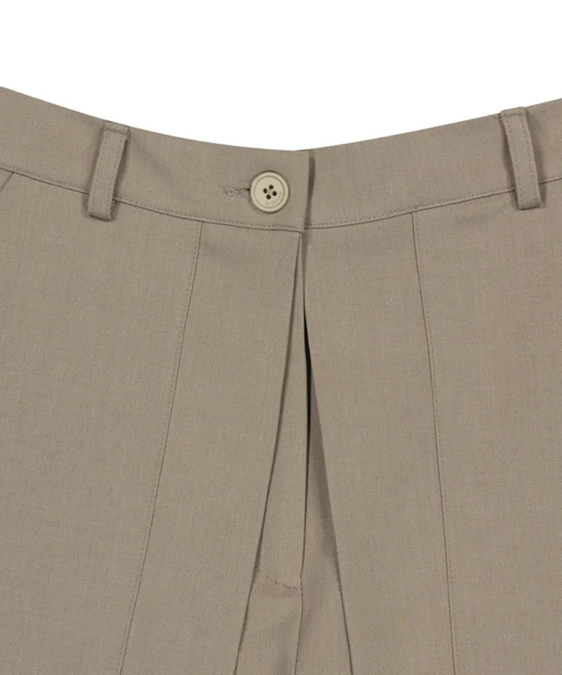 LE SONNET New Banding Swing Pants - Beige