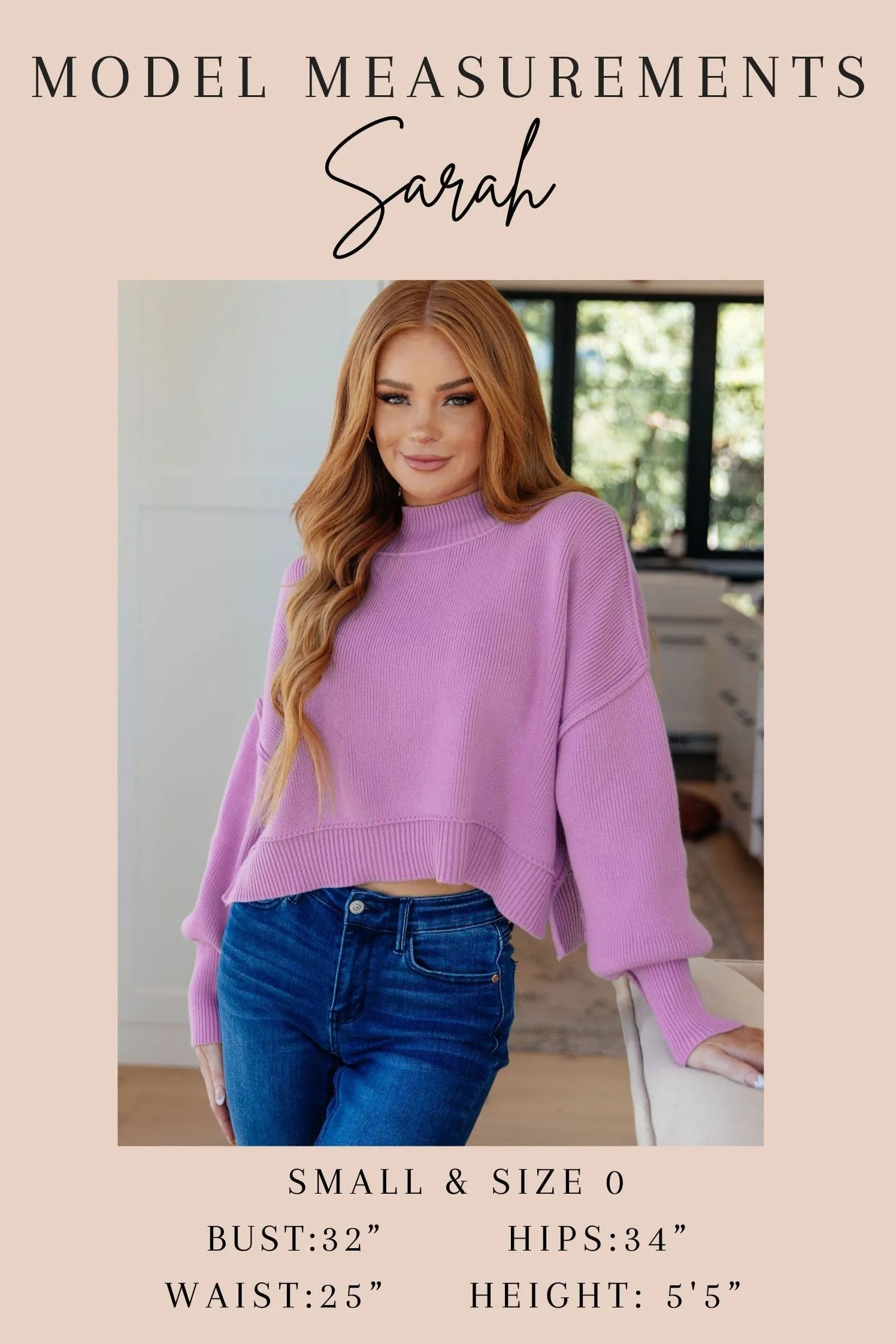 Least High Maintenance Contrast Trim Sweater in Pink