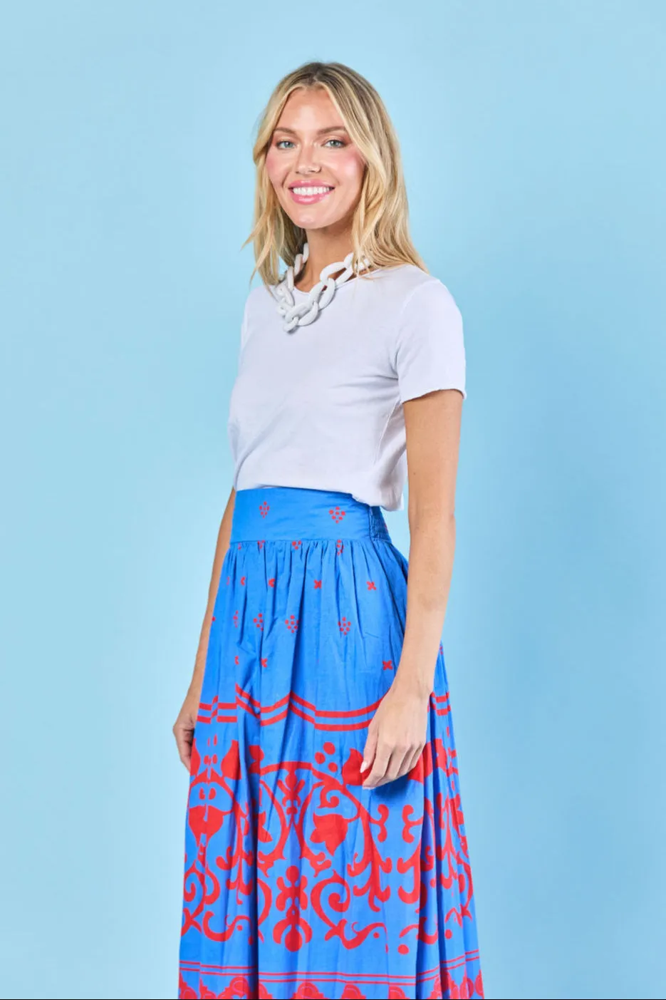 Lillian Skirt in Cobalt Tulum