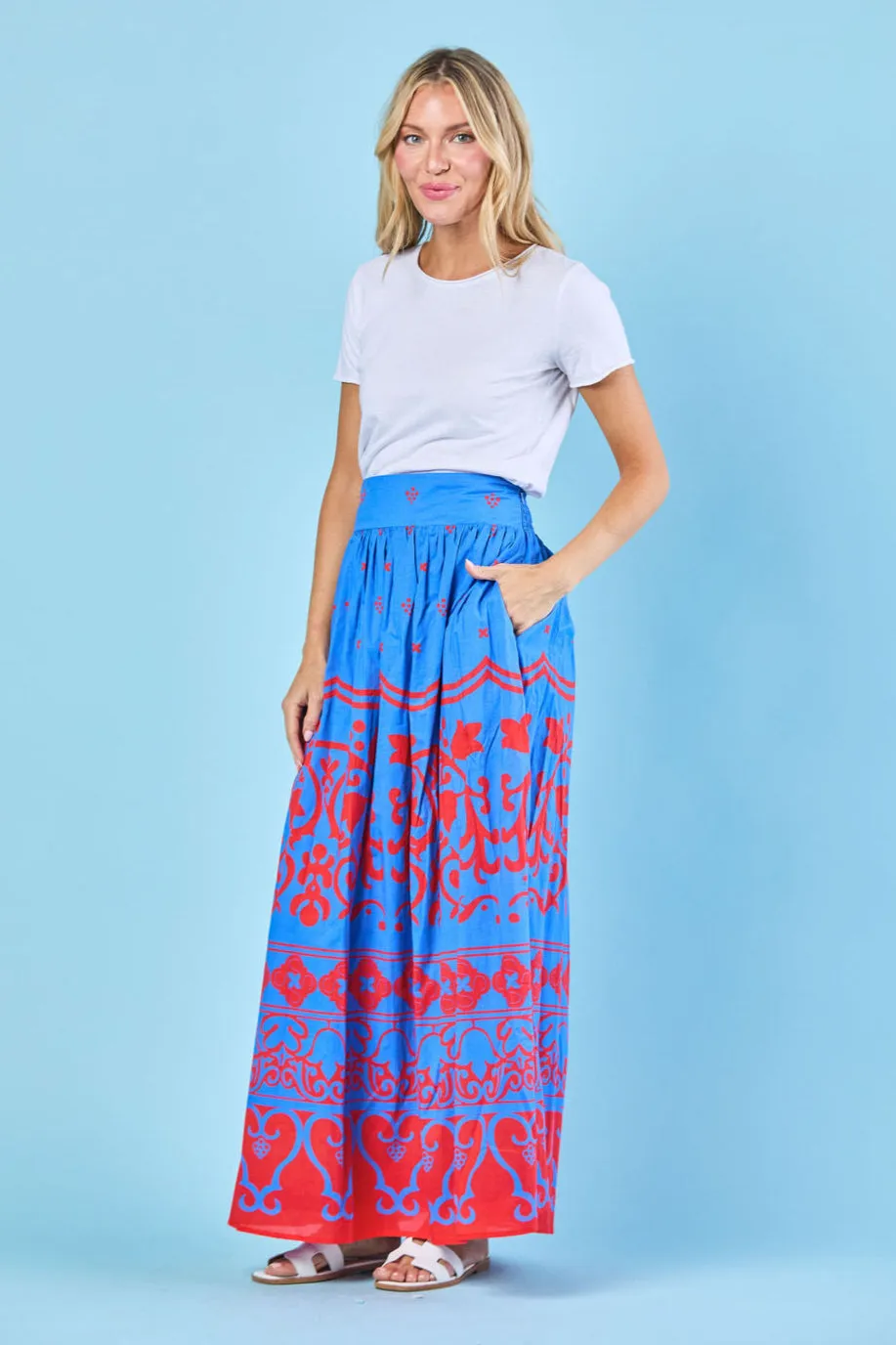 Lillian Skirt in Cobalt Tulum