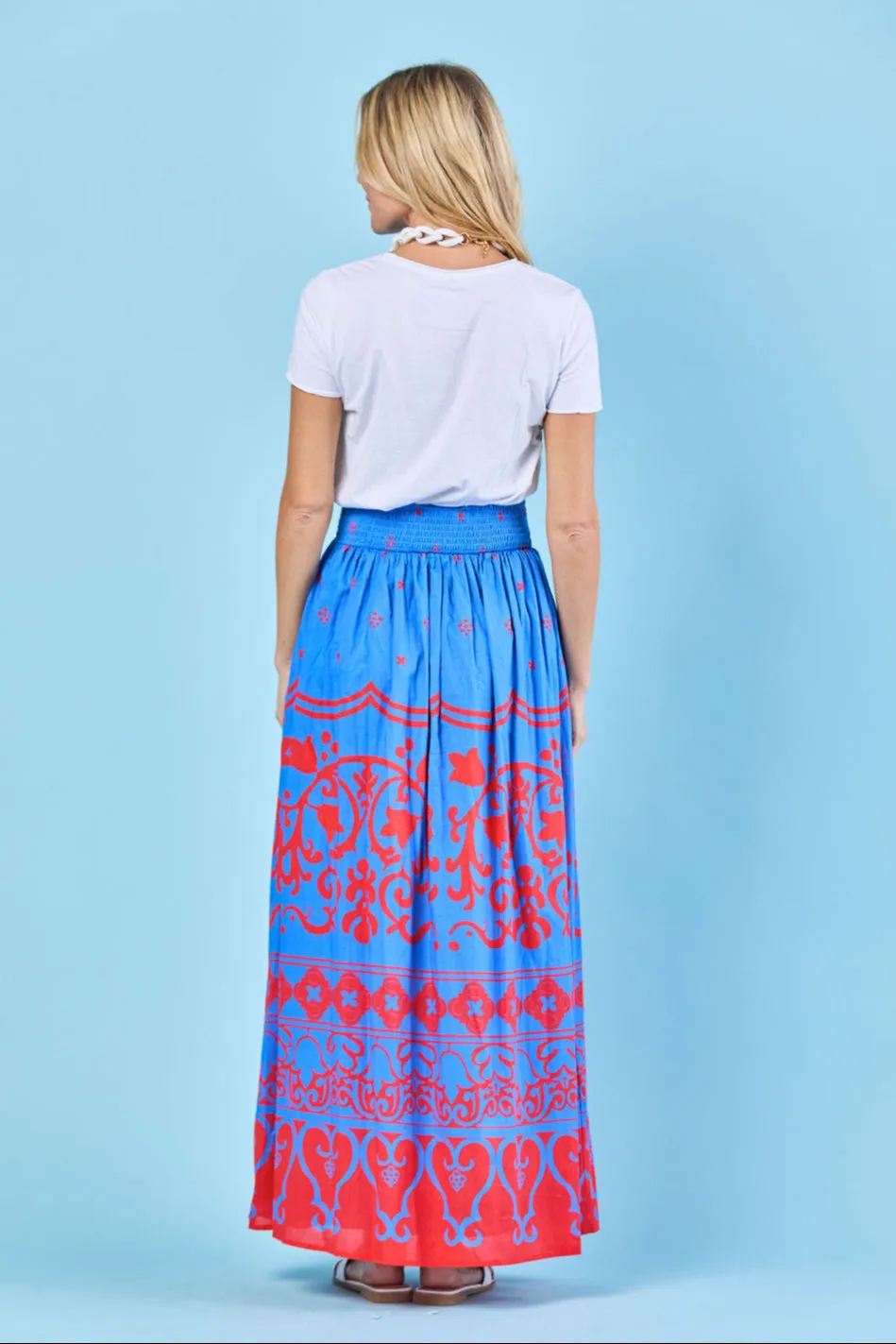Lillian Skirt in Cobalt Tulum