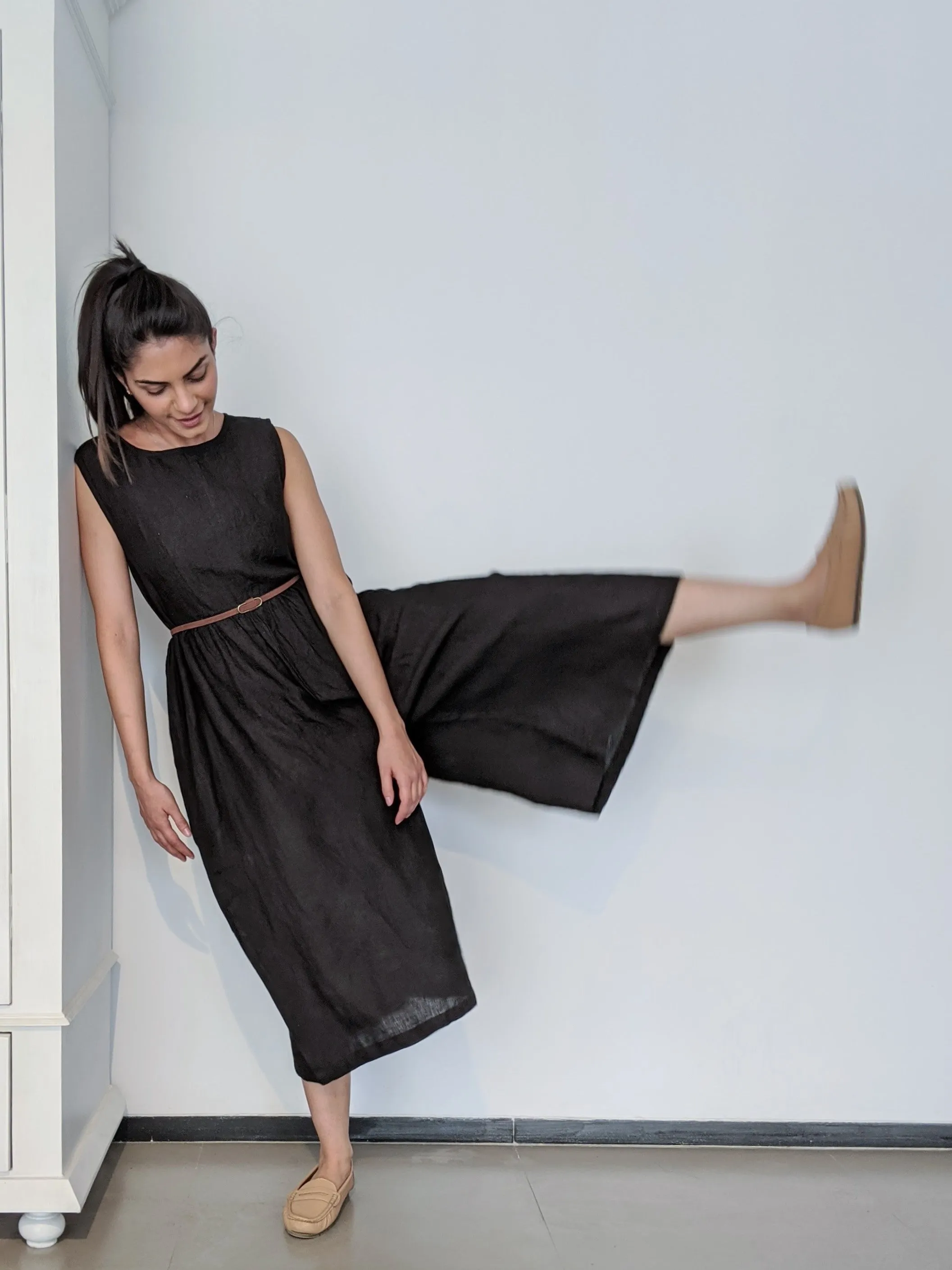 LINEN LONG JUMPSUIT