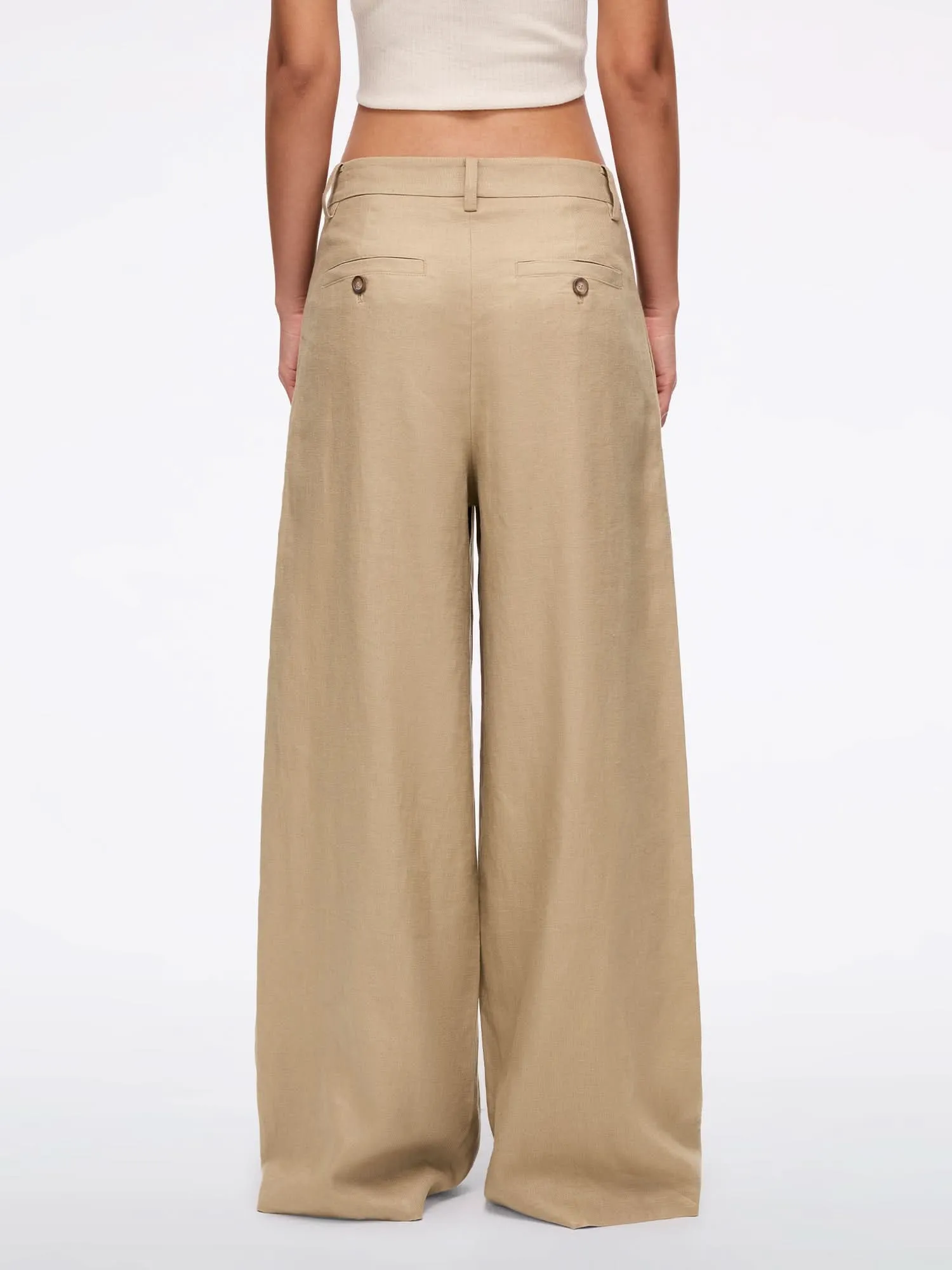 Linen Straight-Leg Pants