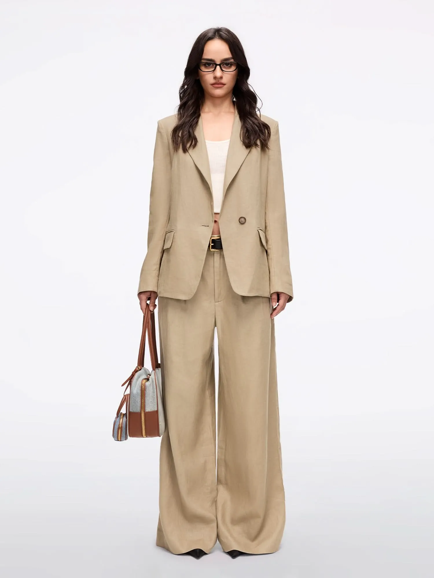 Linen Straight-Leg Pants