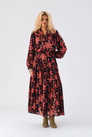 LOLLYS LAUNDRY Sunset Maxi Skirt | Graphic Print