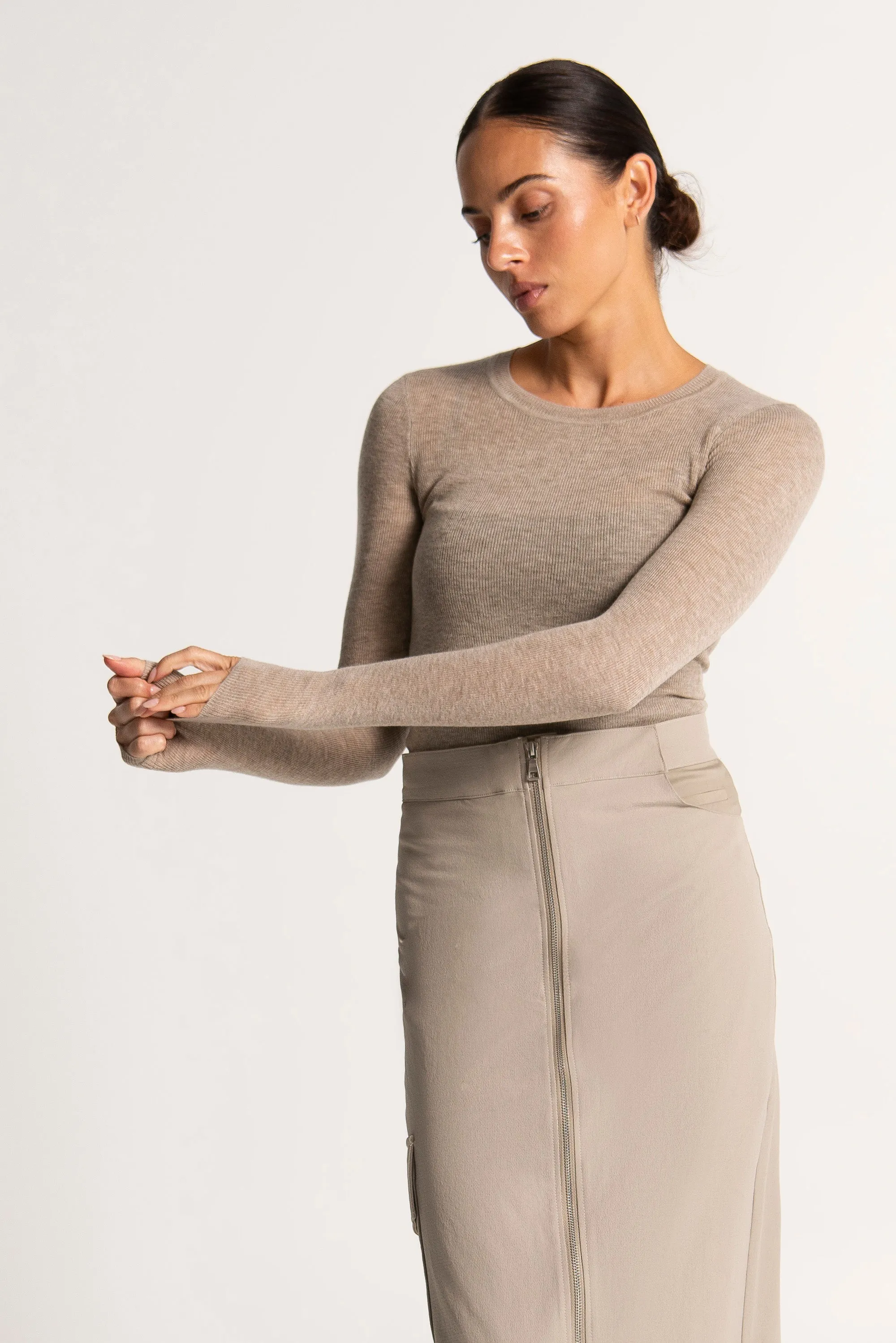 Lounge the Label II BERLIN fine Knit Slim top - noughat