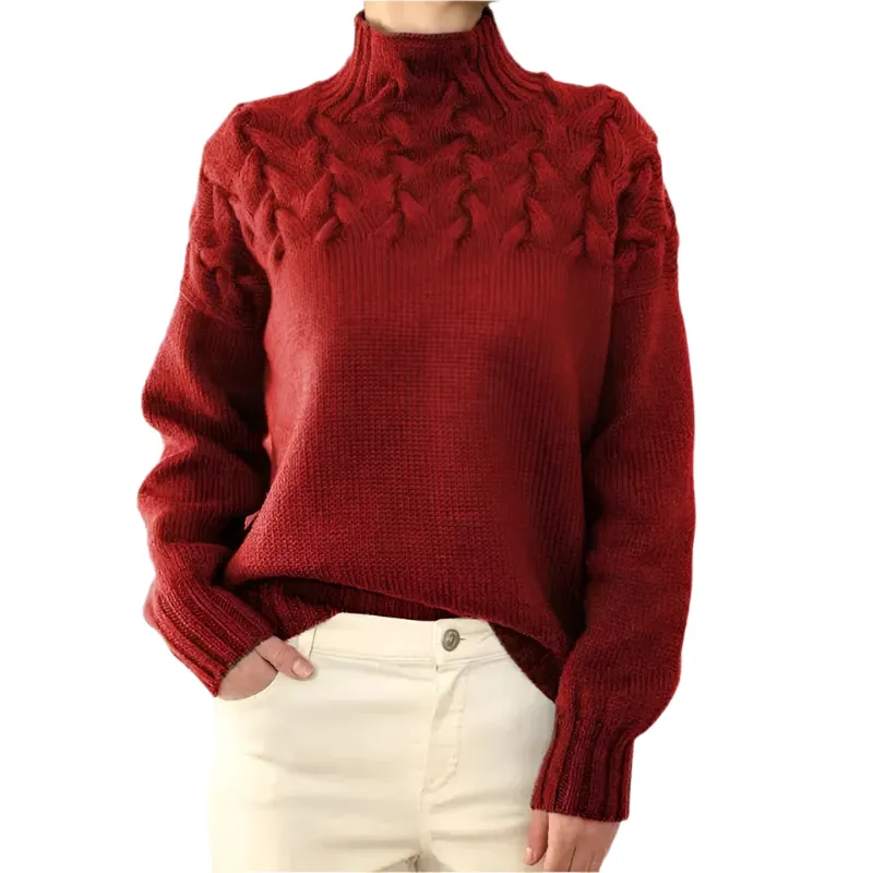 Lucia – Structured Comfort Turtleneck Sweater for Women