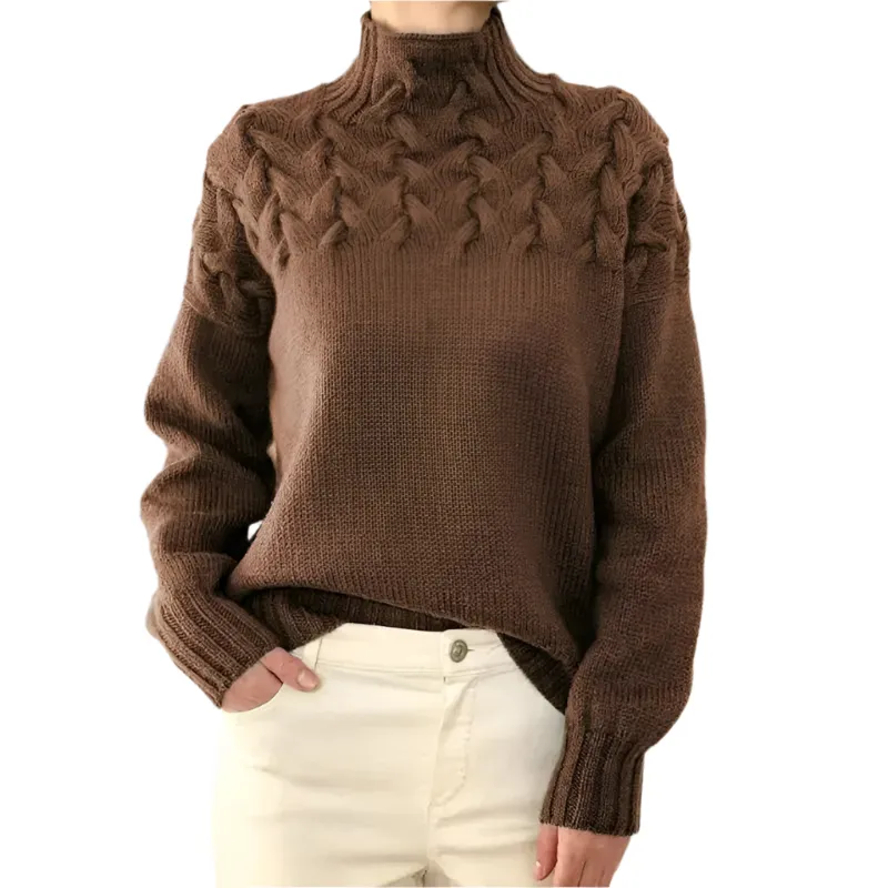 Lucia – Structured Comfort Turtleneck Sweater for Women