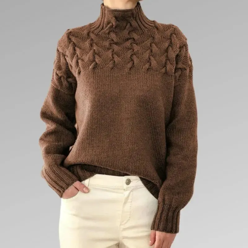 Lucia – Structured Comfort Turtleneck Sweater for Women