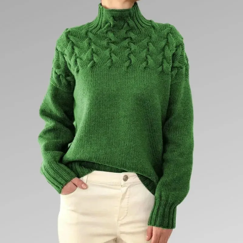 Lucia – Structured Comfort Turtleneck Sweater for Women