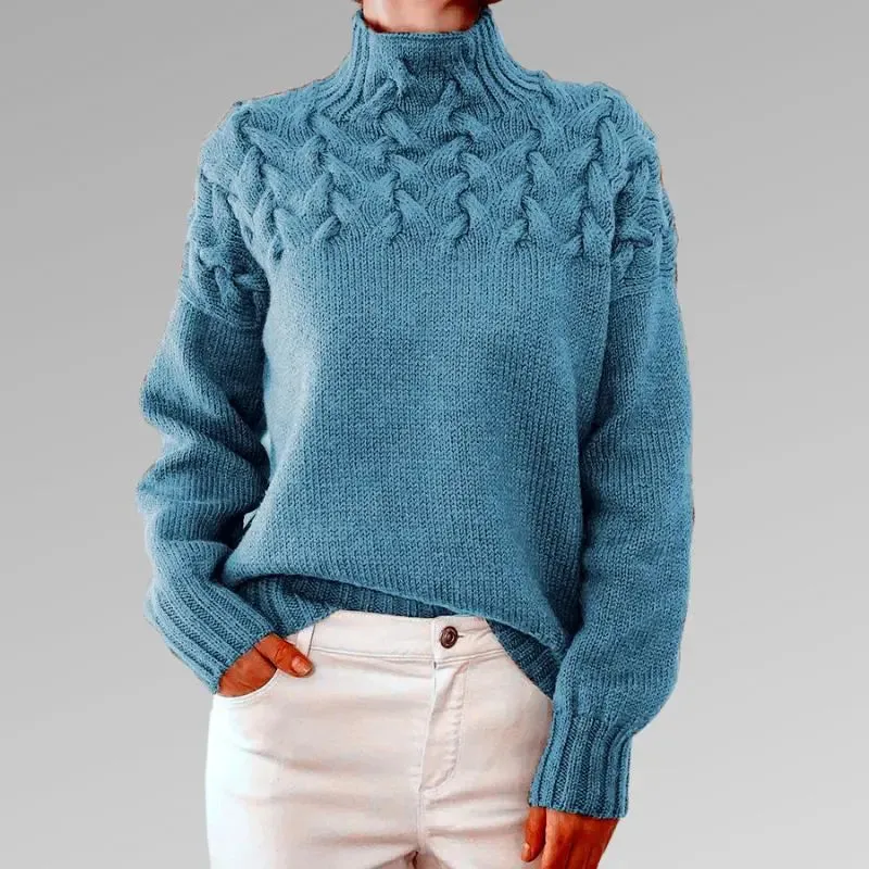 Lucia – Structured Comfort Turtleneck Sweater for Women