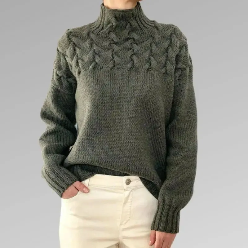Lucia – Structured Comfort Turtleneck Sweater for Women