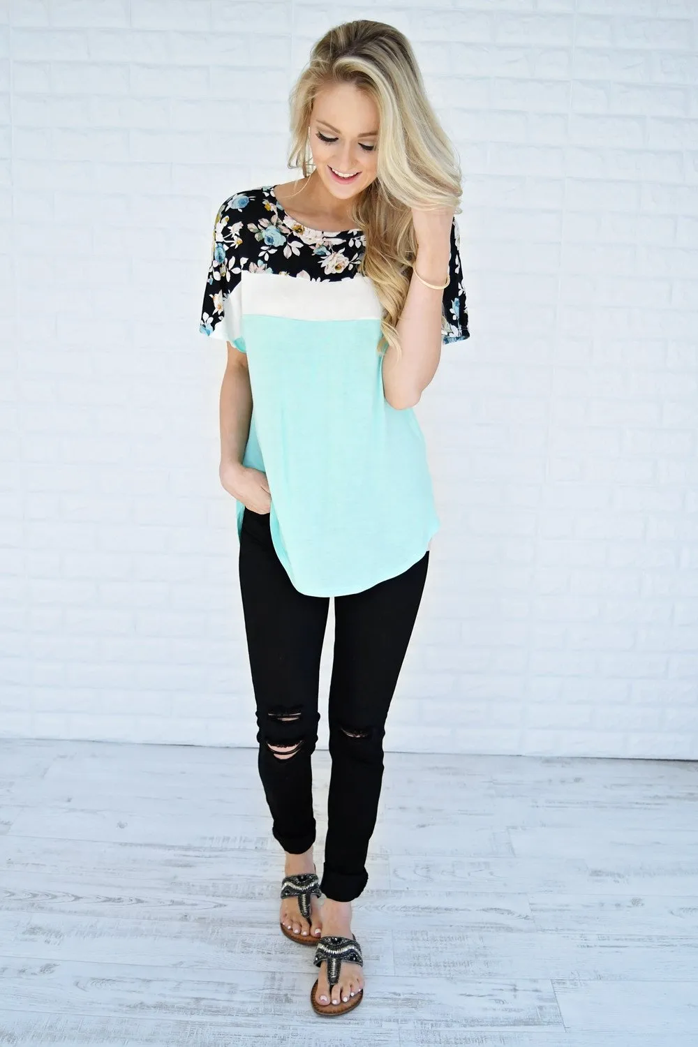 Making Memories Top ~ Mint