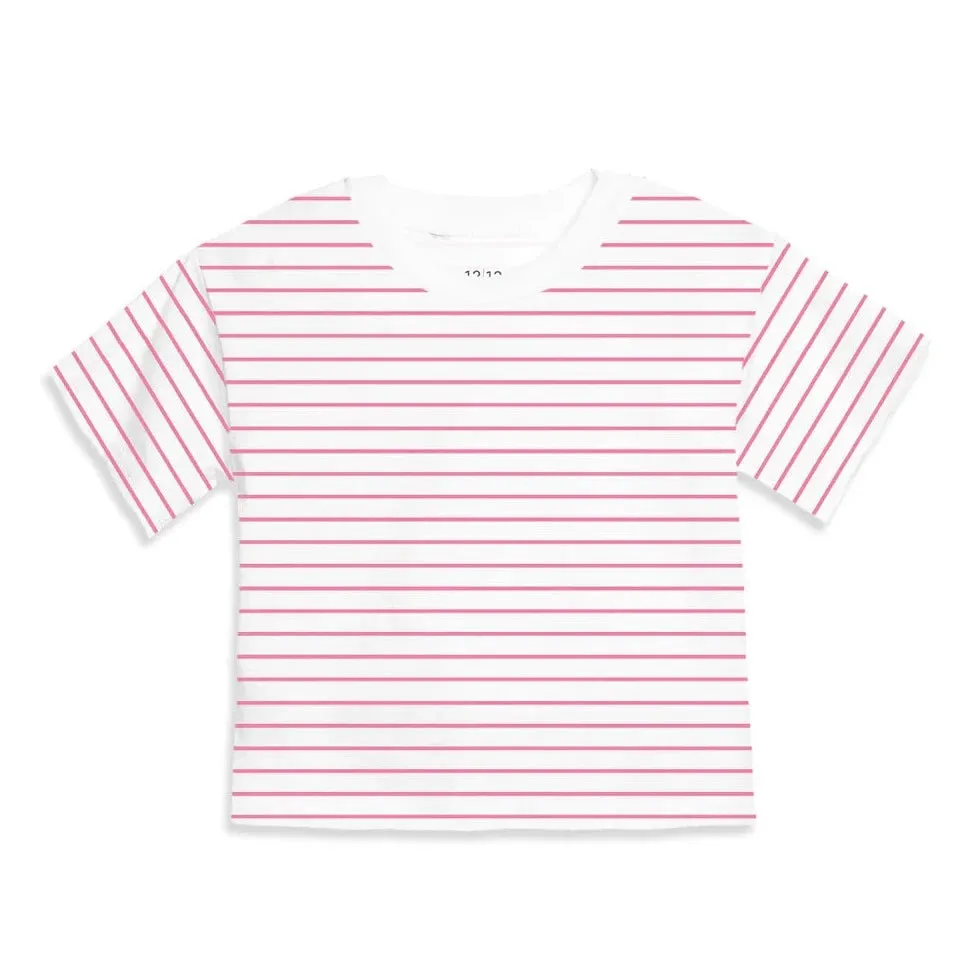 Malibu Pink Stripe Organic Easy Tee