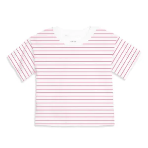 Malibu Pink Stripe Organic Easy Tee
