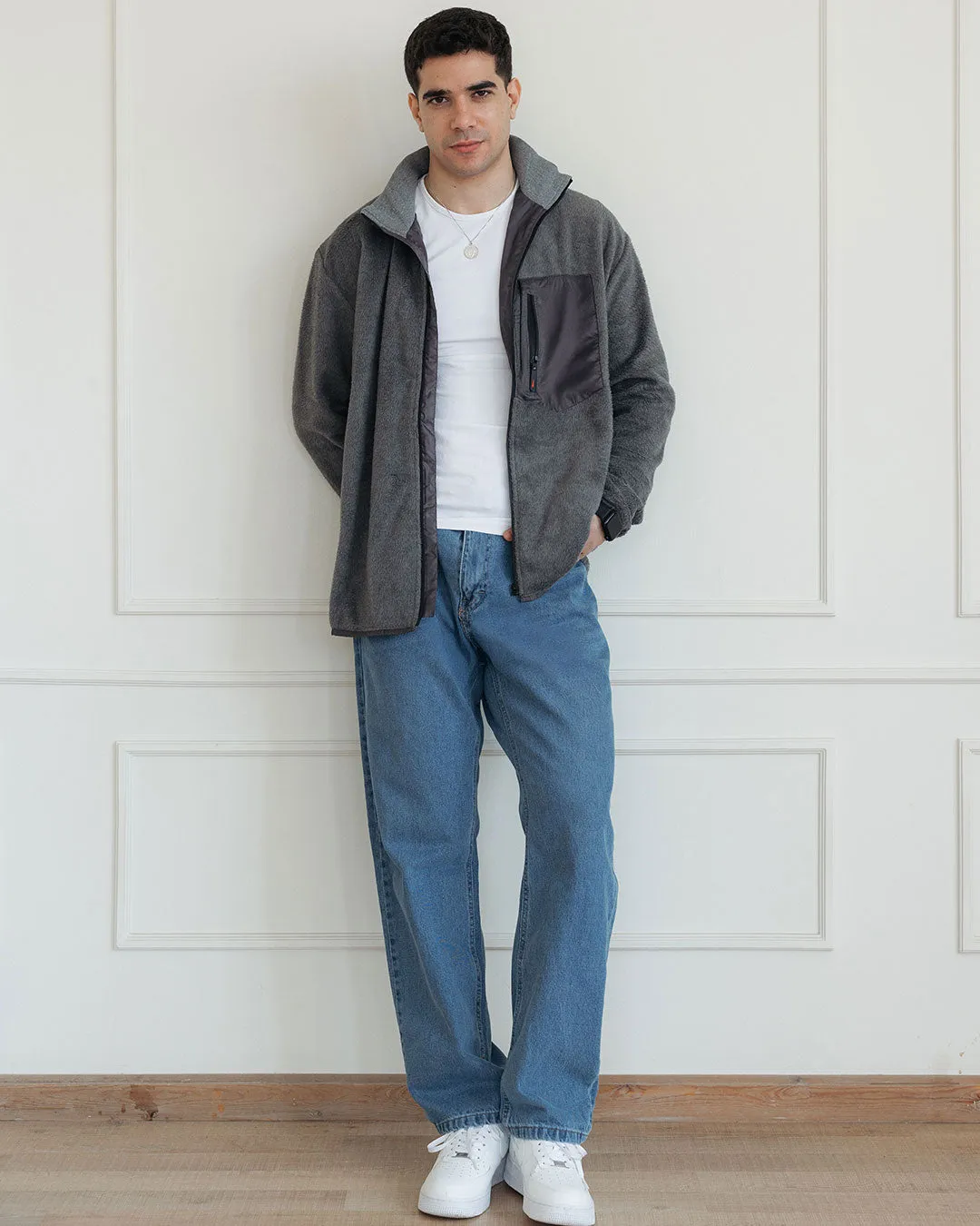 Men Fur Sweatshirt