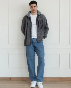 Men Fur Sweatshirt