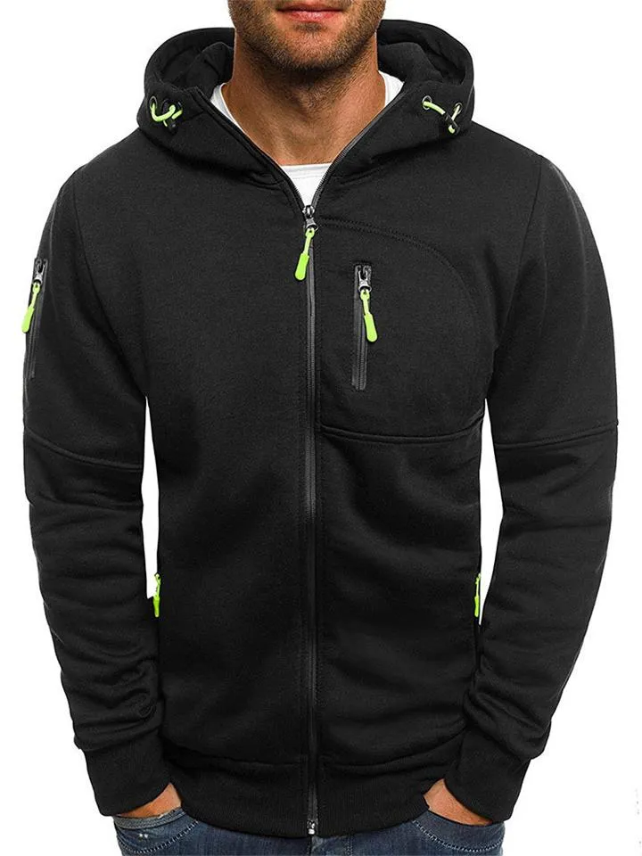 Men's Cool Full Zip Hooded Training Jacket for Autumn