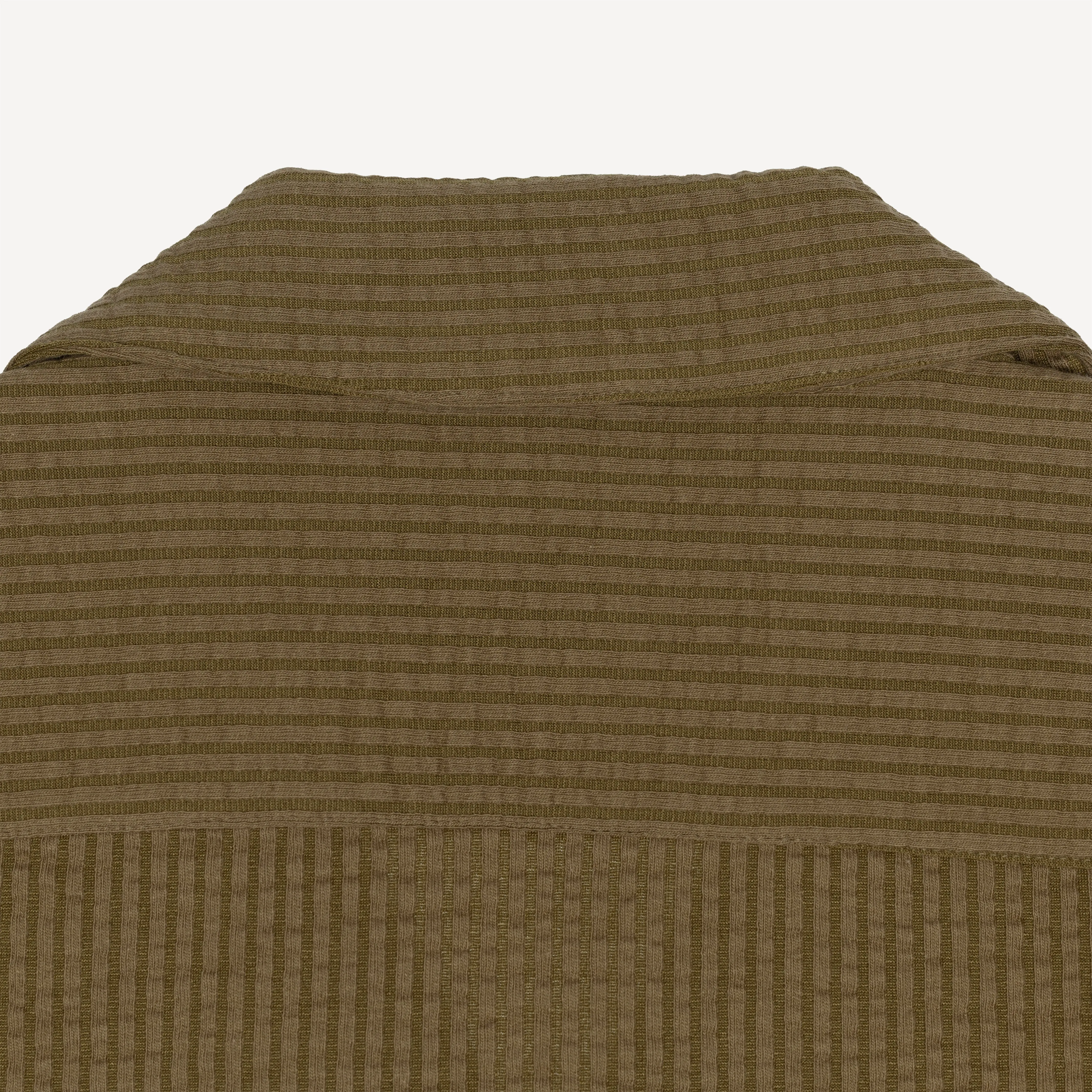 Mens Cool Knit Seersucker Puff Print Camp Shirt - Elmwood / Palm Tree